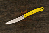 Нож туристический Мастерской Тать Горностай, клинок 105мм, сталь Elmax, рукоять G10 желтый 3D - фото №1