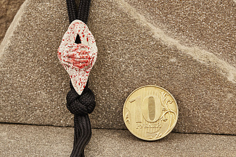 Бусина на темляк «Призрак» Т5 белый металл