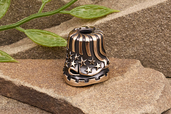 Бусина для темляка Флаг США (бронза) от мастерской Братьев Пешковых