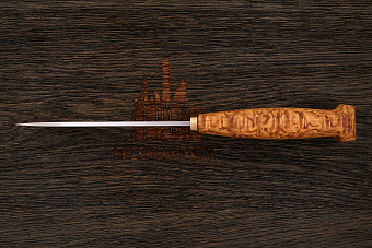 Финский нож Сергея Никитина, сталь Х12МФ, рукоять карельская береза