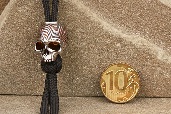 Бусина на темляк «Лаки Дамаск» титан бронза