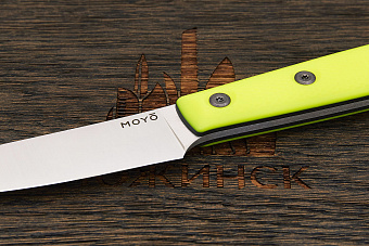 Нож кухонный MOYO Геликон овощной 105мм, сталь AR-RPM9, рукоять G10-extra желтый