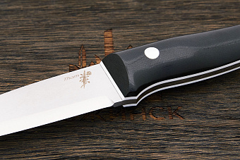 Нож для бушкрафта Beaver knife Thorn, клинок 112мм, сталь Х12МФ, рукоять микарта чёрная-Б