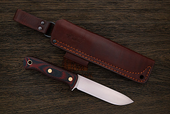 Нож туристический Южный крест Кедр-L, клинок 130мм, сталь N690Co, рукоять текстолит красно-черный