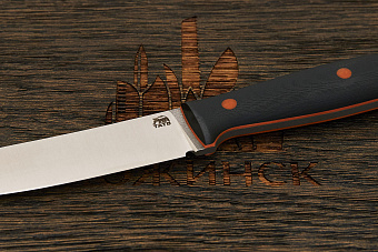 Нож туристический Мастерской Тать Горностай, клинок 105мм, сталь Elmax, рукоять G10 черный