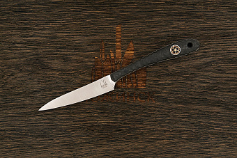 Нож EDC Владимира Толкачева, клинок 80мм, сталь QPM53, рукоять карбон черный