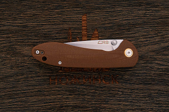 Нож складной CJRB Feldspar, клинок 89мм, сталь D2, рукоять G10 коричневый