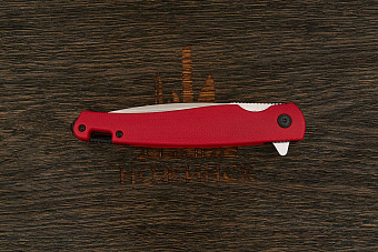 Нож складной Kizlyar Supreme Hussar, клинок 96мм, сталь VG-10, рукоять термопластик красный