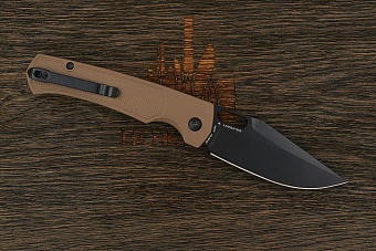 Нож складной Artisan Revel, клинок 90мм, сталь AR-RPM9, рукоять FRN коричневый