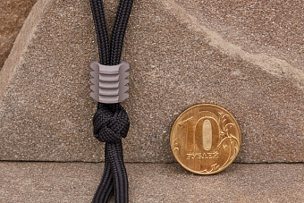 Титановая бусина на темляк «Радиатор» серый