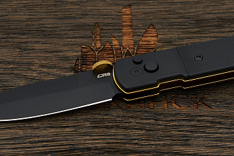 Нож складной CJRB Locust, клинок 80мм, сталь AR-RPM9, рукоять G10 черный/сталь