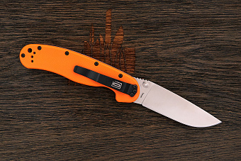 Складной нож Ontario RAT-1, сталь AUS 8, рукоять нейлон оранжевый