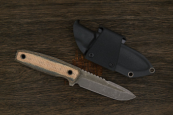 Нож тактический Нож с Котом Тир, клинок 108мм, сталь AUS-10Co, рукоять микарта