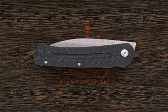 Нож складной Artisan Centauri, клинок 88мм, дамаск нержавеющий, рукоять карбон/титан