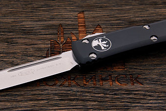 Автоматический складной нож Microtech Ultratech S/E, сталь M390 apocalypt, рукоять алюминий черный