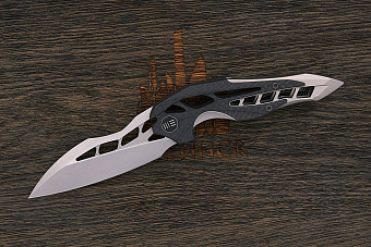 Складной нож We Knife Arrakis, сталь M390, рукоять карбон/титан черно-стальной