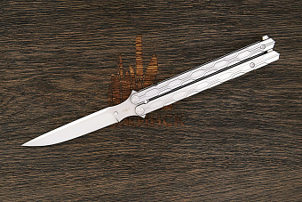 Нож балисонг Reptilian Плазма, модель 01Z, сталь D2, рукоять сталь