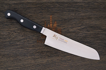 Нож кухонный Shimomura сантоку 170мм, сталь VG-10