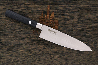 Нож кухонный Böker мини шеф 157мм, сталь VG-10 в обкладках из дамаска