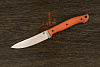 Нож туристический Мастерской Тать Горностай, клинок 105мм, сталь Cor-X, рукоять G10 оранжевый 3D - фото №1