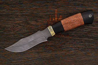 Нож туристический Эльбрус Клык, клинок 140мм, дамаск