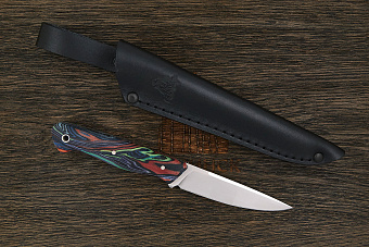 Разделочный нож Къметь, клинок 90мм, сталь Elmax, рукоять микарта