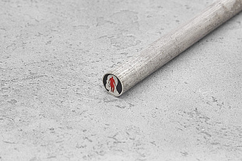 Мозаичный пин "Рагнар" 10,0×100 мм, контур, центр - сталь, красный