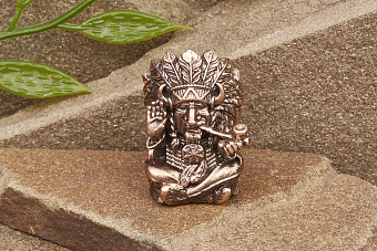 Бусина на темляк Сидящий Бык от мастерской Крымская бронза