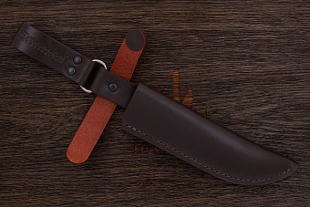 Ножны с фиксирующим хлястиком, для ножей с клинком до 150×35мм, коричневые