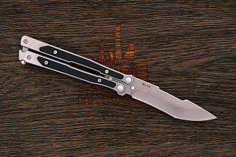 Нож балисонг Mr.Blade MadCapсталь 8Cr14, рукоять сталь/G10 черный