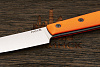 Нож кухонный MOYO Геликон универсальный 140мм, сталь AR-RPM9, рукоять G10-extra оранжевый - фото №3