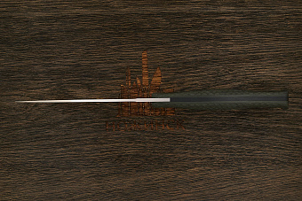 Разделочный нож Сергея Никитина Леший, сталь N690, рукоять G-10 черно-зеленый