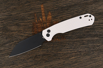 Нож складной CJRB Pyrite Light, клинок 85мм, сталь AR-RPM9, рукоять термопластик FRN белый