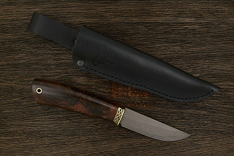 Разделочный нож Игоря Пампуха Модель 073, клинок 100мм, булат легированный, рукоять орех Т2