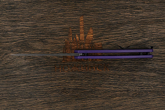 Нож складной QSP Unicorn, клинок 83мм, сталь Sandvik 14C28N, рукоять микарта чёрно-фиолетовая