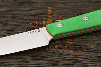 Нож кухонный MOYO Геликон универсальный 140мм, сталь AR-RPM9, рукоять G10-extra зеленый