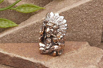 Бусина на темляк Сидящий Бык (биметалл) от мастерской Крымская бронза