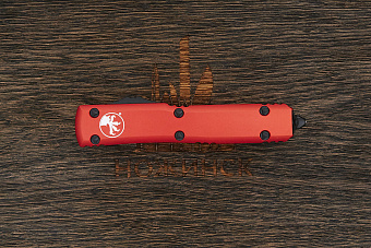 Автоматический складной нож Microtech Ultratech T/E, сталь M390, рукоять алюминий красный