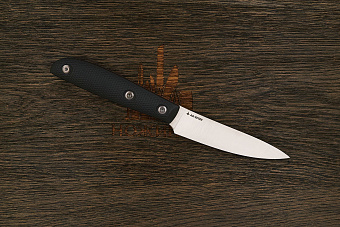 Нож кухонный MOYO Геликон овощной 105мм, сталь AR-RPM9, рукоять G10-extra черный