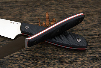 Нож кухонный MOYO Премьер сантоку 150мм, сталь AR-RPM9, рукоять G10-extra черный