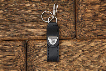 Чехол-брелок кожаный черный