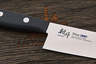 Нож кухонный Shimomura сантоку 145мм, сталь молибден-ванадиевая