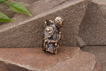 Бусина на темляк Рыцарь от мастерской Крымская бронза