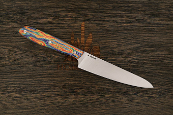 Нож кухонный MOYO Премьер универсальный 130мм, сталь AR-RPM9, рукоять crazyfiber Т1