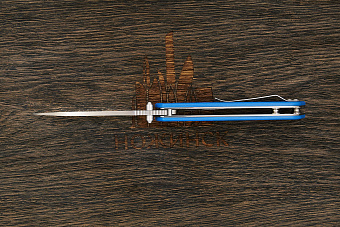 Нож складной QSP Parrot V2, клинок 80мм, сталь D2, рукоять G10 синий