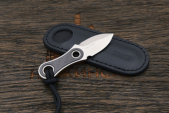 Шейный нож CJRB Knap, клинок 30мм, сталь AR-RPM9, рукоять карбон