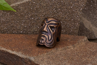 Бусина для темляка Маска-I (бронза) от мастерской Шефера