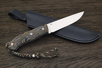 Нож туристический Ножинск-PRO Универсал, клинок 128мм, сталь AR-RPM9, рукоять crazyfiber