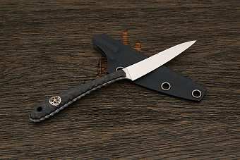 Нож EDC Владимира Толкачева, клинок 80мм, сталь QPM53, рукоять карбон черный
