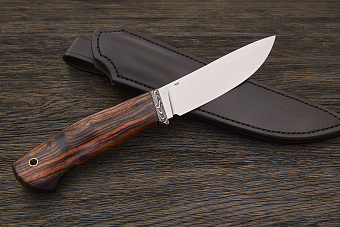 Нож разделочный Дмитрия Пудова КрейсерЪ, клинок 120мм, сталь M398, рукоять ironwood Т2